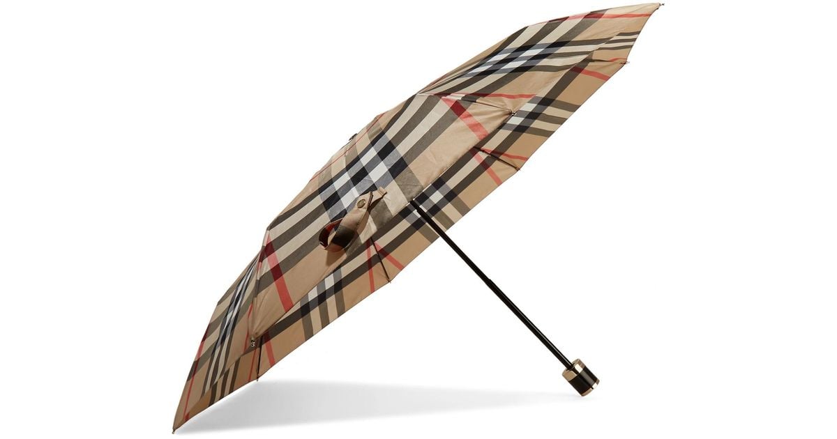 26 % de réduction Femme Parapluies Parapluies Burberry Parapluie à carreaux vintage Cuir Burberry 