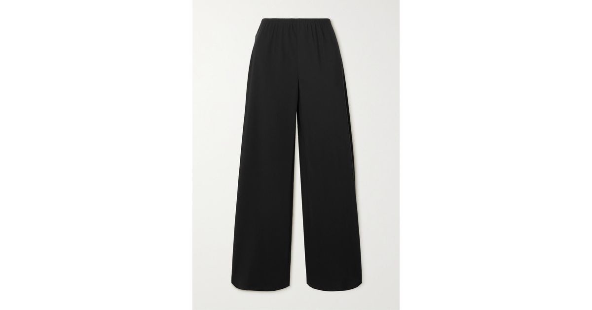 The Row Gala Jersey Wide-leg Pants in Black | Lyst UK