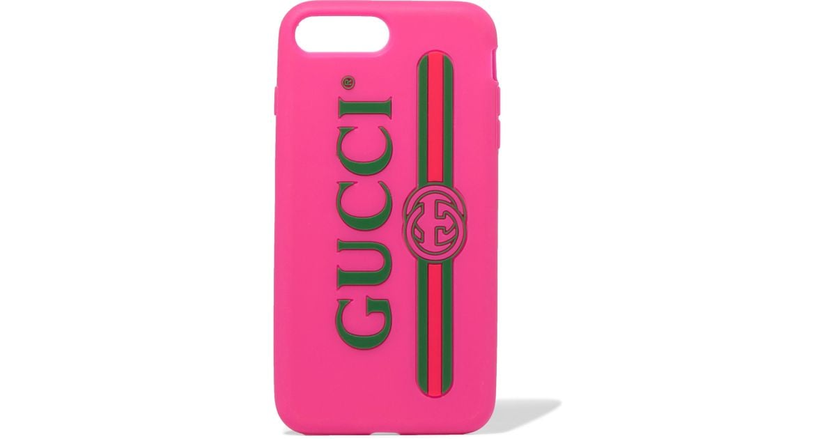 Gucci Iphone-7-plus- Und 8-plus-hülle Aus Silikon in Pink | Lyst DE