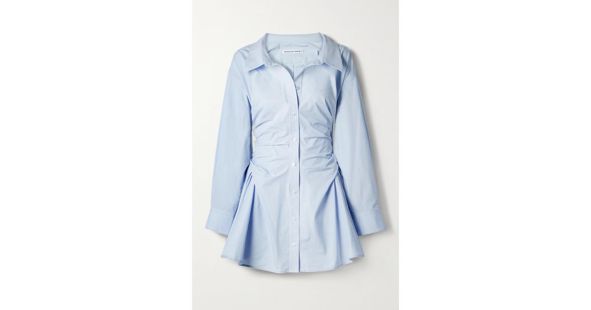 Cotton mini top shirt dress