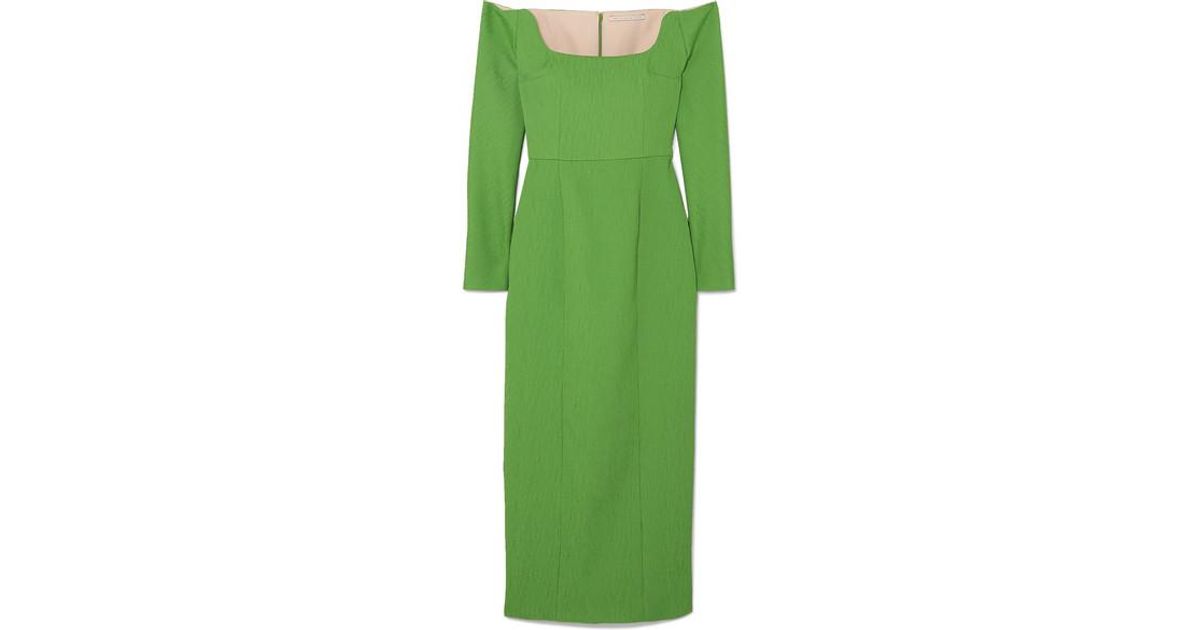 long sleeve deep v midi dress English Factory