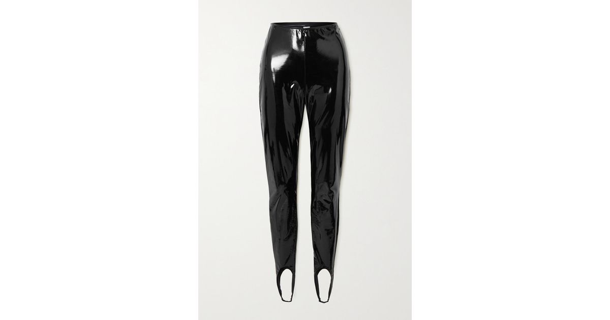 Latex Leggings With Buckle Straps - Tight Side Latex