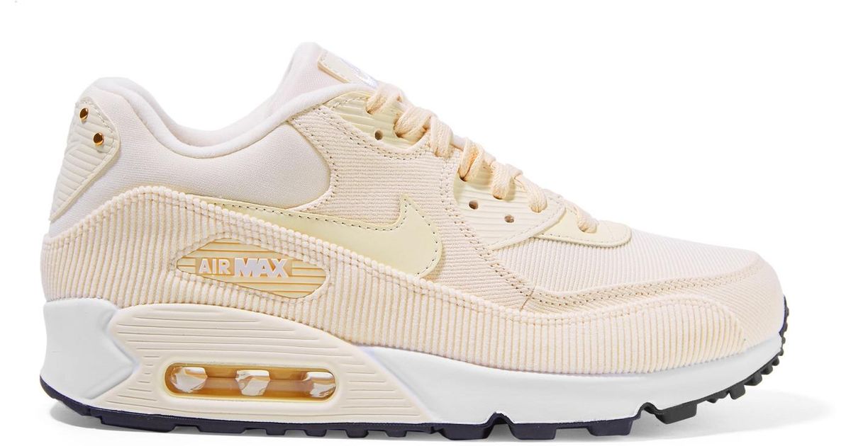 Nike Air Max 90 Leather, Corduroy And Mesh Sneakers | Lyst