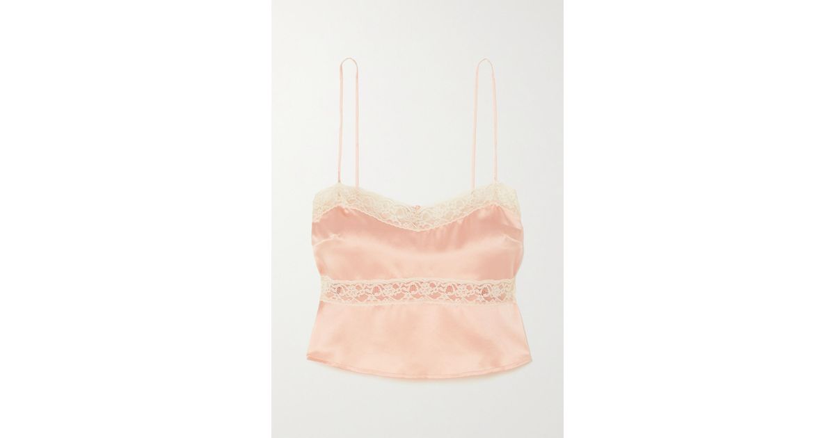 Floaty light pink camisole with lace