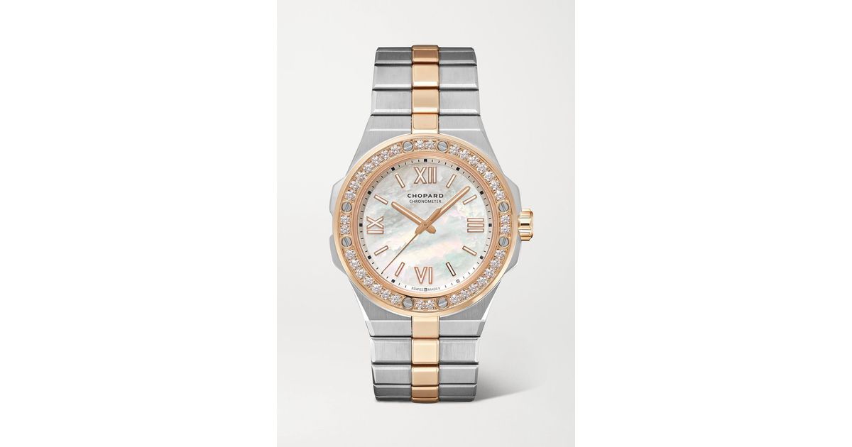 Montre En Or Rose 18 Carats 750 1000 Argent Inoxydable Et