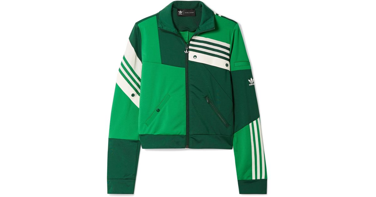 bebida mostaza Fraude adidas Originals Daniëlle Cathari Snap-embellished Patchwork Jersey Track  Jacket in Green | Lyst Canada