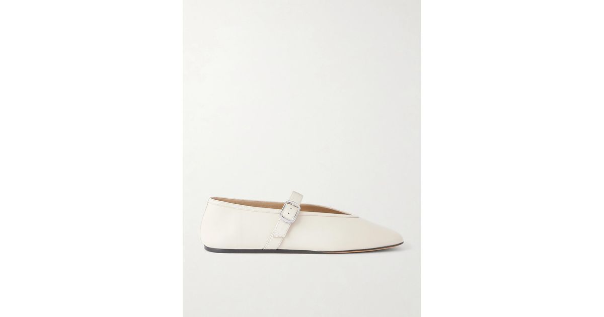 Le Monde Beryl Stella Leather Mary Jane Ballet Flats in Natural | Lyst UK