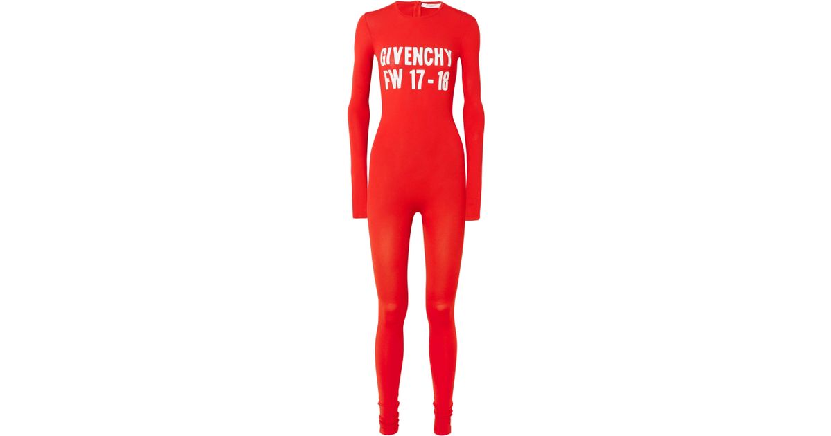 givenchy jumpsuit red
