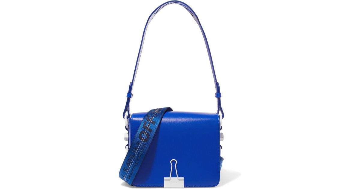 Off-White c/o Virgil Abloh Leather Shoulder Bag in Blue - Lyst