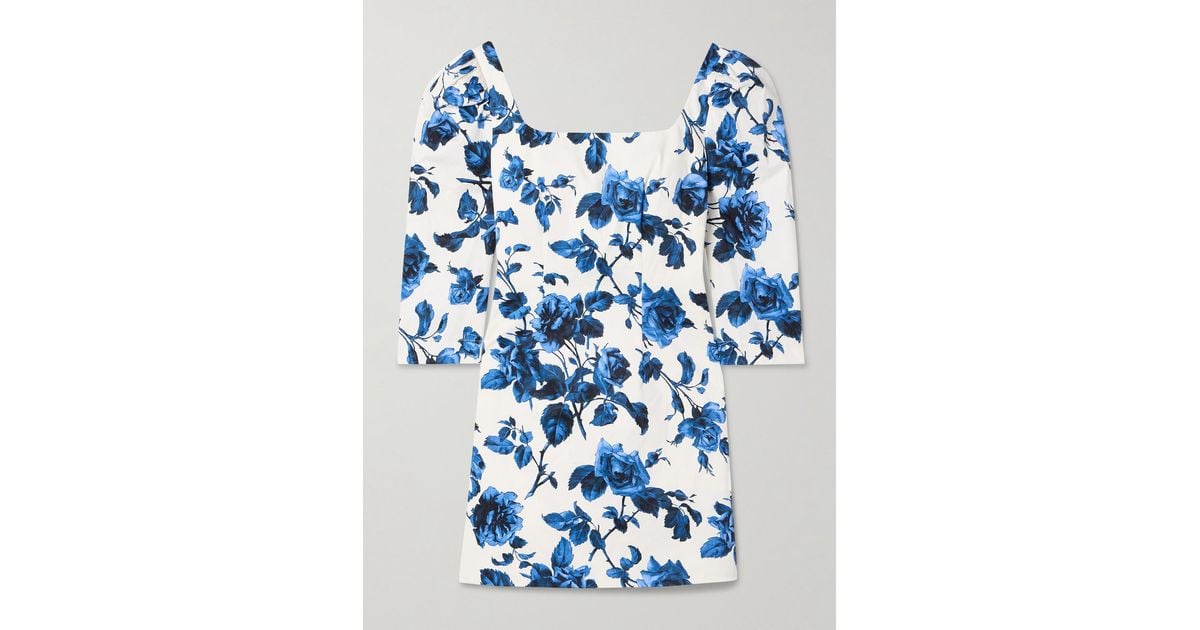 Amelle Dress - Cara Floral Devore Blue