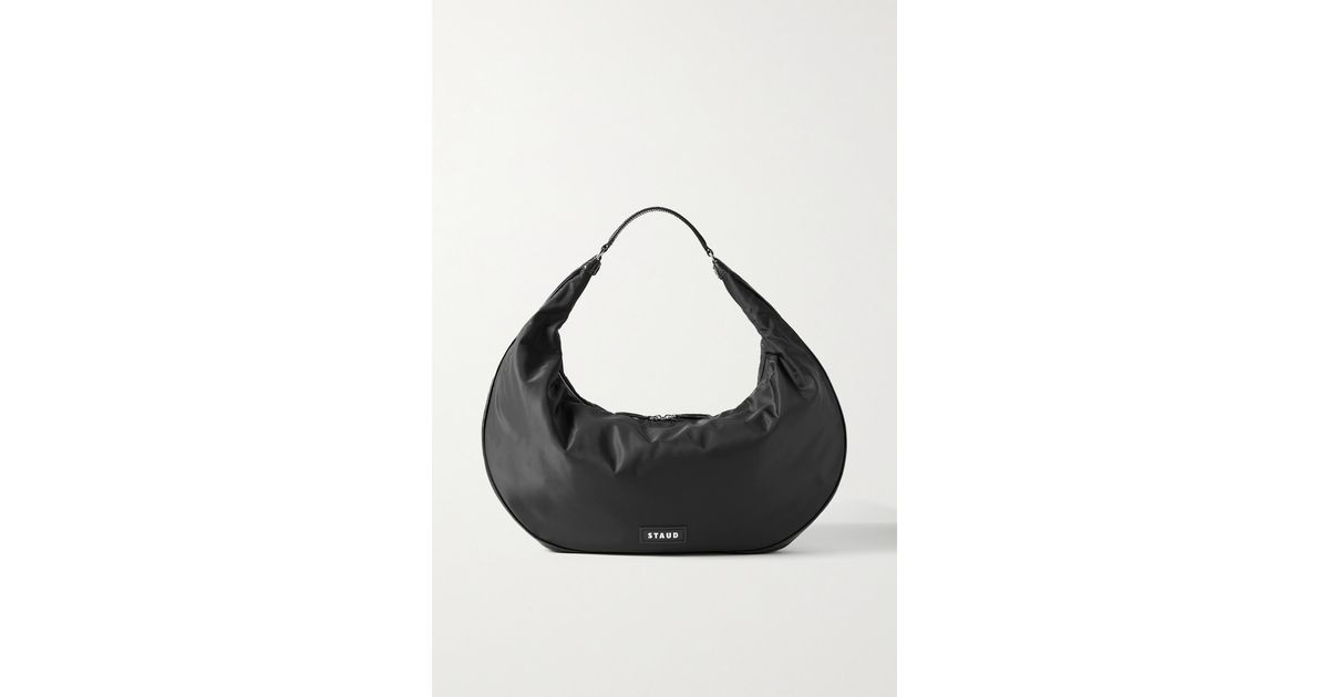 Staud Black Sasha Slouchy Leather Shoulder Bag