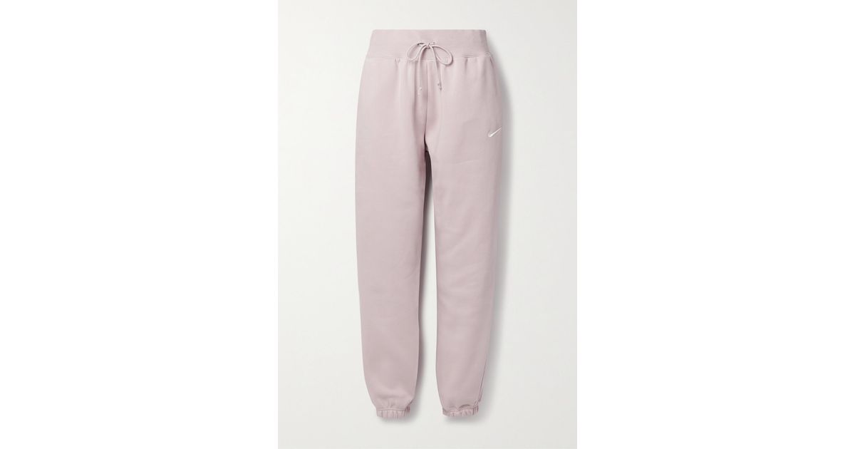 NIKE Cotton-blend jersey track pants