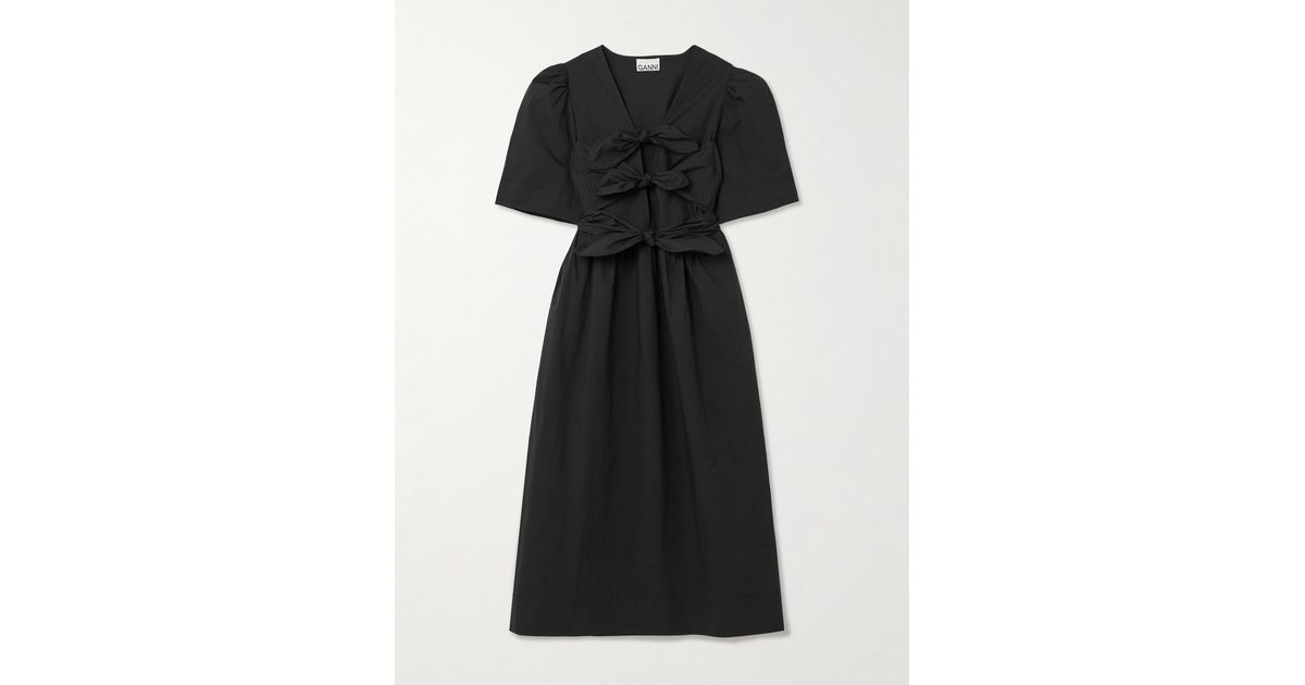 knee length dresses for ladies Cotton Poplin Midi Dress | GANNI