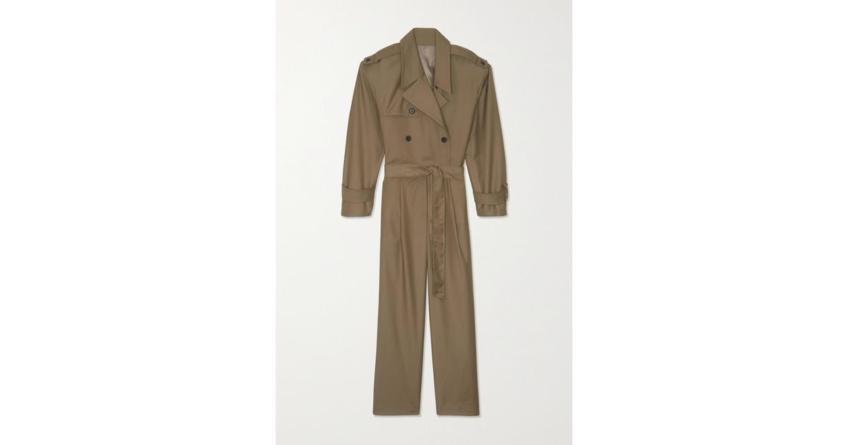 FULL LENGTH GABARDINE JUMPSUIT - Dark khaki