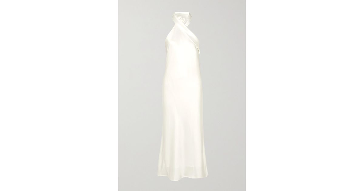 Robe de mariee Cova en satin Galvan London en coloris Blanc Femme Robes Robes Galvan London 