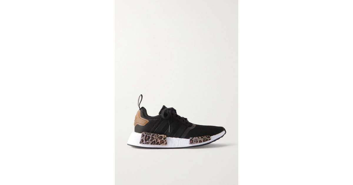 adidas Originals Nmd R1 Leopard-print Rubber-trimmed Primeblue Sneakers in  White | Lyst Canada
