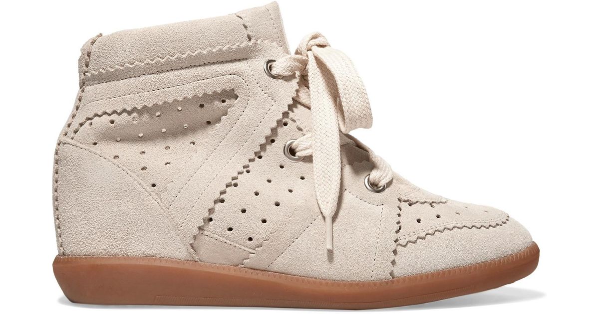 wedge sneakers beige