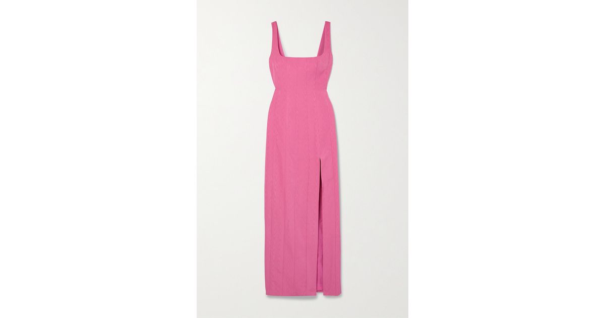STAUD Portrait Moire Maxi Dress in Pink | Lyst
