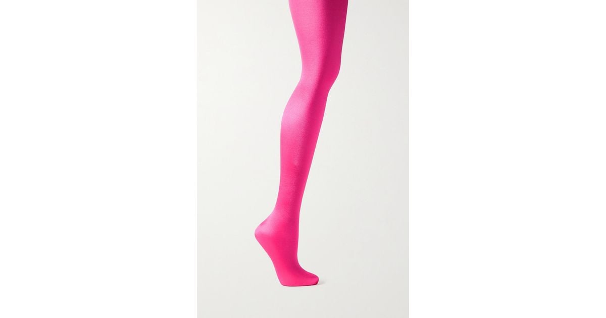 Wolford Satin De Luxe 100 Denier Tights in Pink