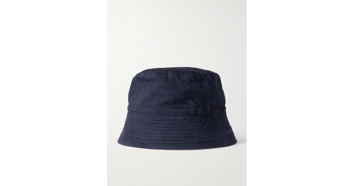 AURALEE Kijima Takayuki Finx Cotton-Twill Bucket Hat in Blue | Lyst