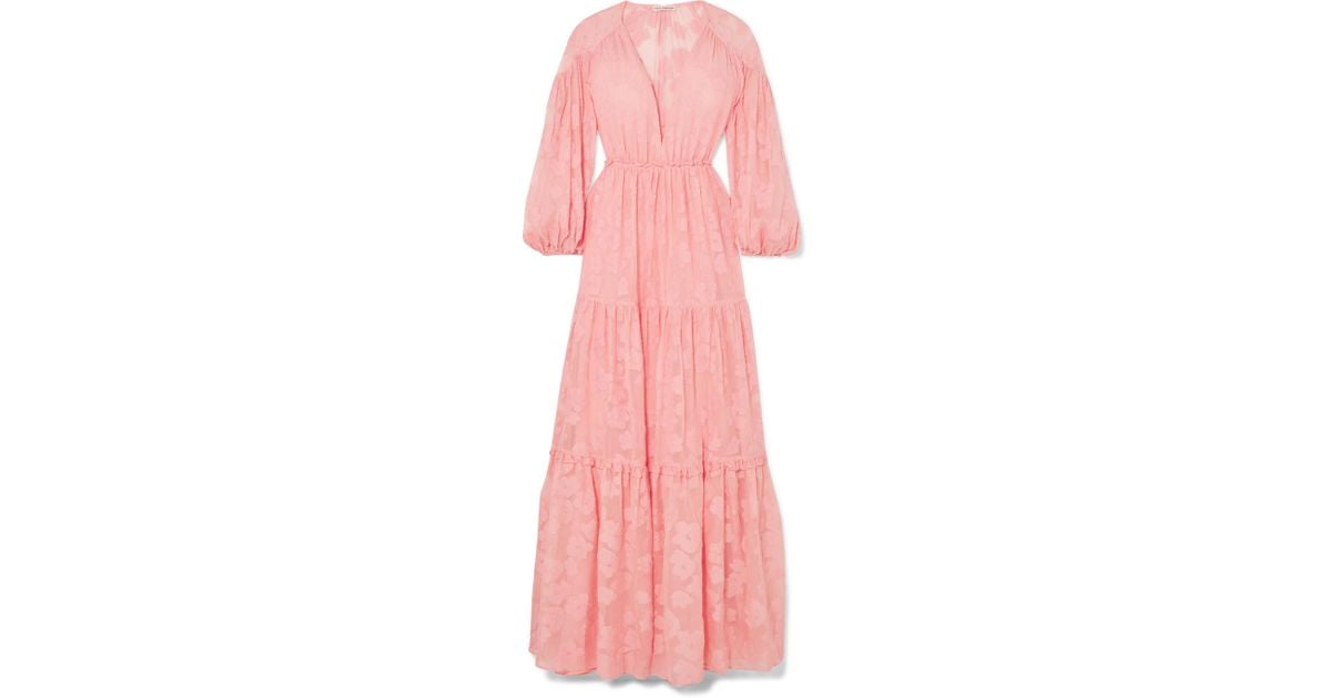 Ulla Johnson Margaux Fil Coupé Silk And Cotton-blend Chiffon Maxi Dress ...