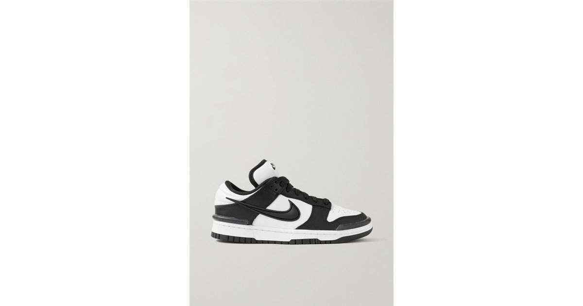 Nike Dunk Low Swoosh-motif Leather Low-top Trainers in White | Lyst Canada