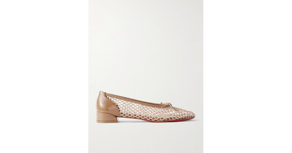 Christian Louboutin Sweetie Jane 20 Patent Leather-Trimmed Crocheted ...