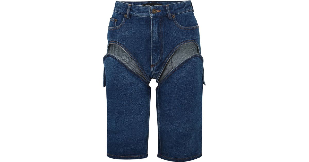 y project denim shorts