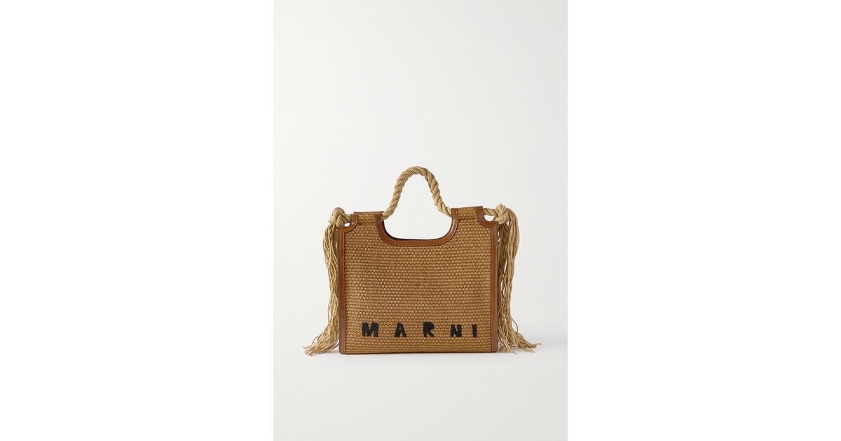MARNI: Marcel bag in woven raffia - Rope