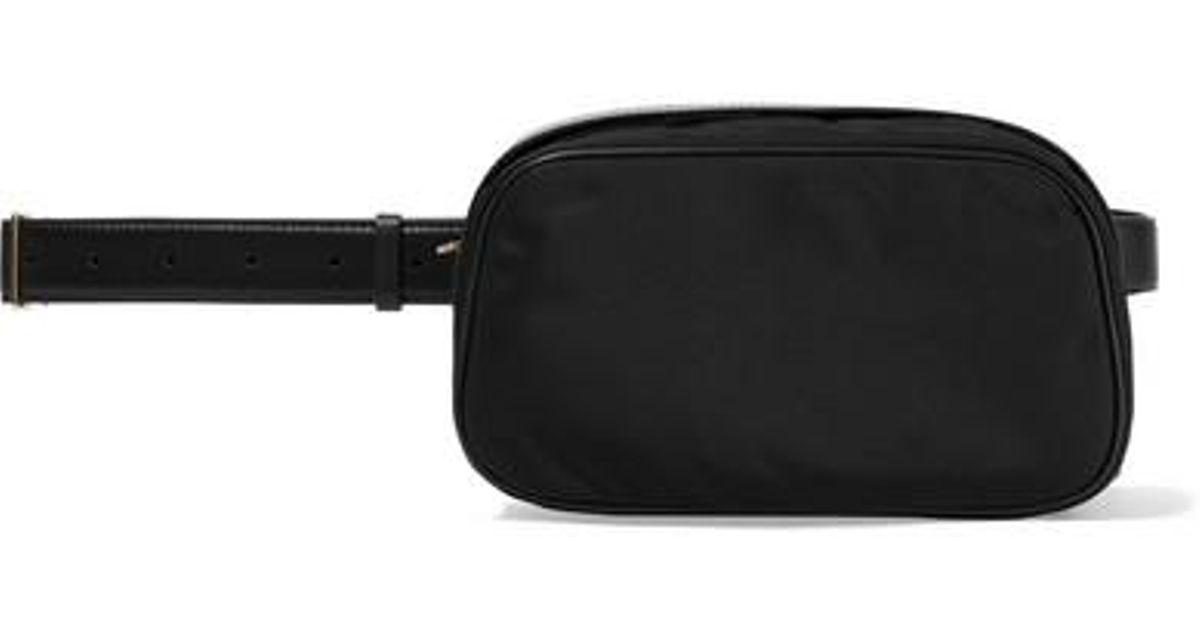 The Row Leather-trimmed Shell Belt Bag in Black - Lyst