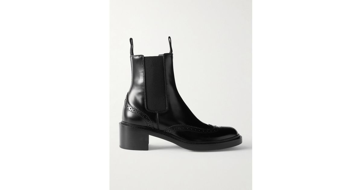 Saint Laurent Richelieu Perforated Chelsea Boots In Black Calf Leather - NWT JILL chelsea boots in smooth leather in Black | Saint  main image 4