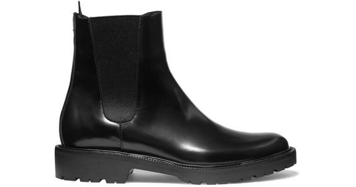 Dries Van Noten Glossed-leather Chelsea Boots in Black - Lyst