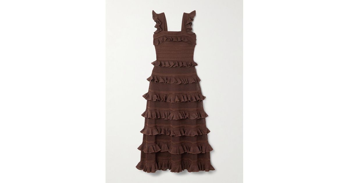 knee length dresses for ladies sabotage ruffle midi dress