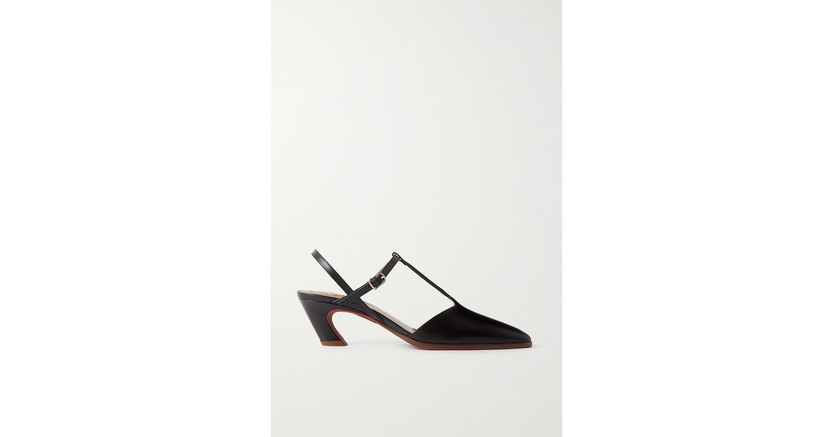 Chloé Oli Leather Mary Jane Pumps in Black | Lyst