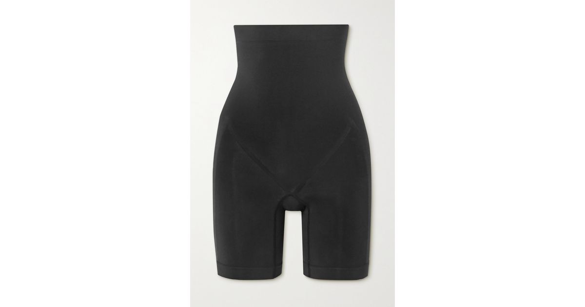 Skims Bonded High Waisted Shorts in Black