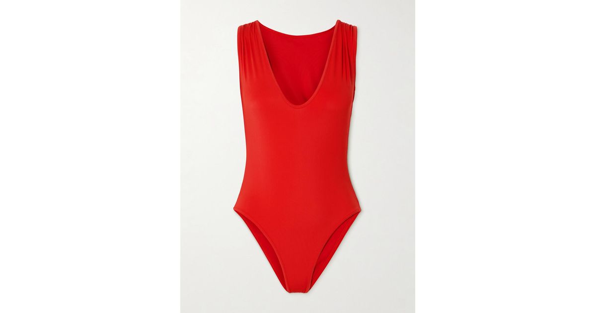 Loulou de Saison Gianna Swimsuit in Red | Lyst