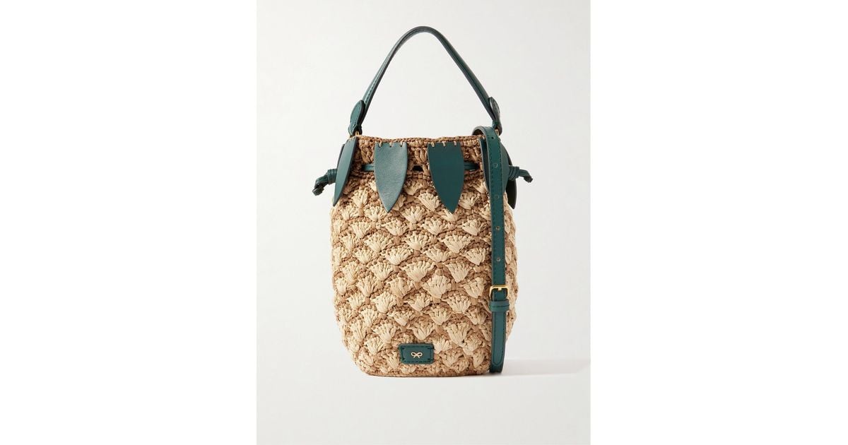 関税無☆ANYA HINDMARCH Raffia Pineapple CrossBody Bucket Bag d37b145809c762f6f1c77a7a4140eb