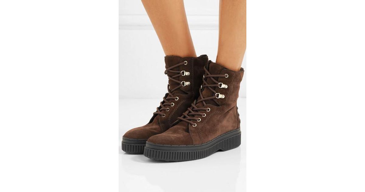 tod's shearling lined boots
