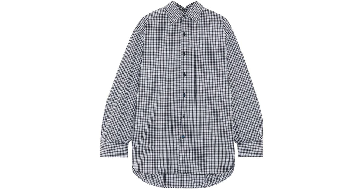 balenciaga checked shirt