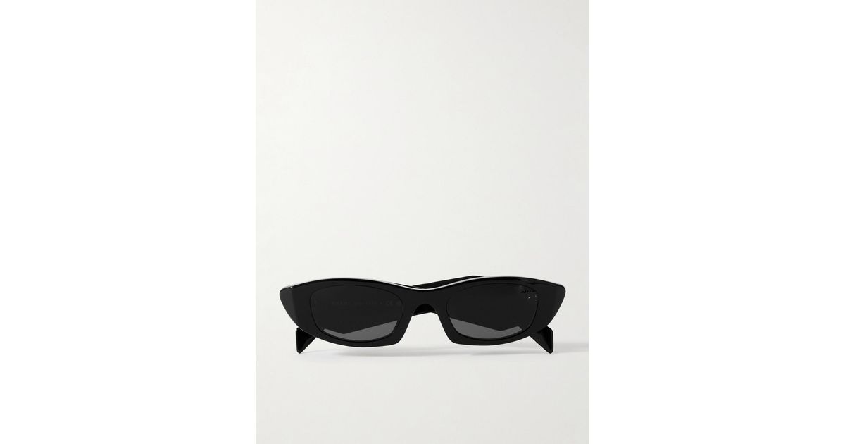 Prada Symbole Cat-Eye Acetate Sunglasses in Black | Lyst