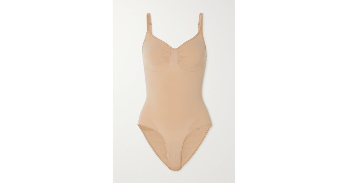 Skims Seamless Sculpt Brief Bodysuit In Natural | Lyst