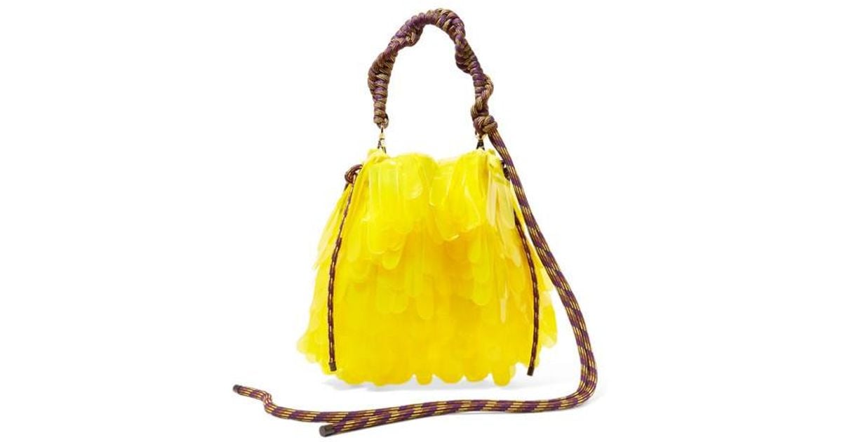 Dries van noten yellow best sale bag