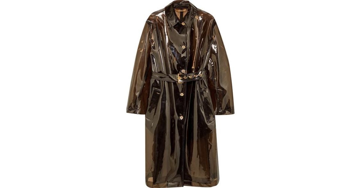 Versace Pvc Trench Coat in Black Lyst Canada