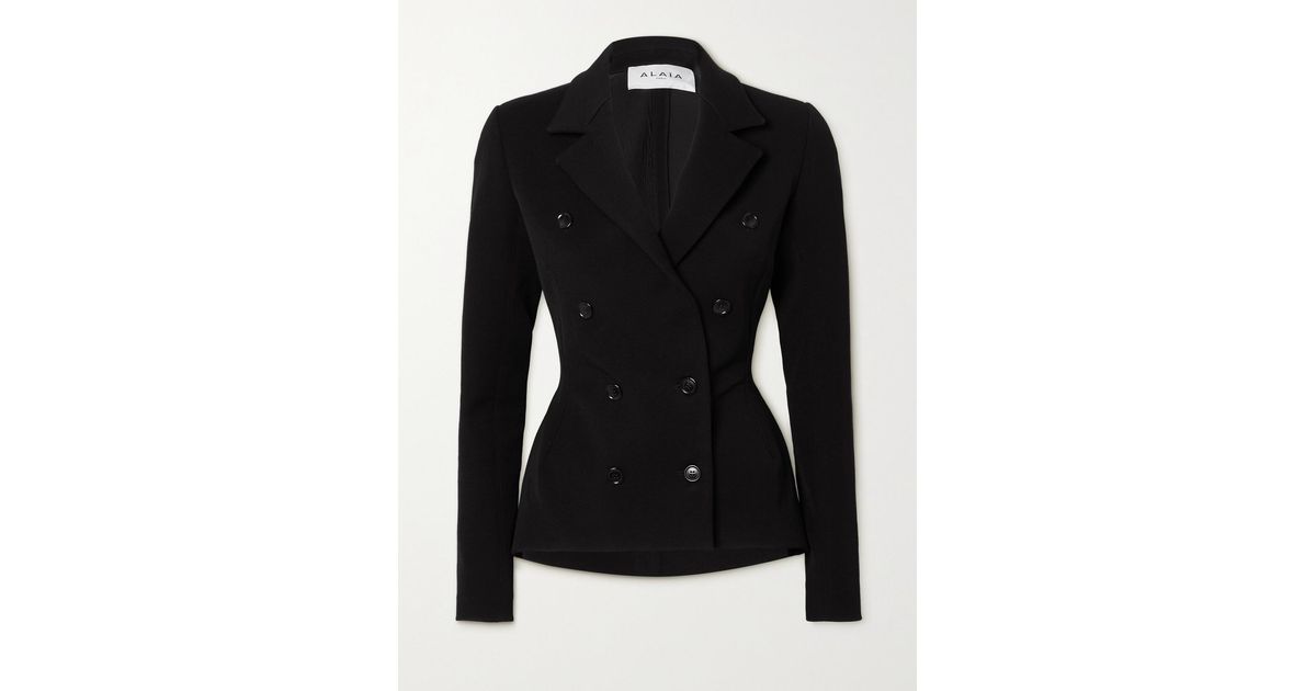 Alaïa Archetypes Double-Breasted Stretch-Gabardine Jacket in