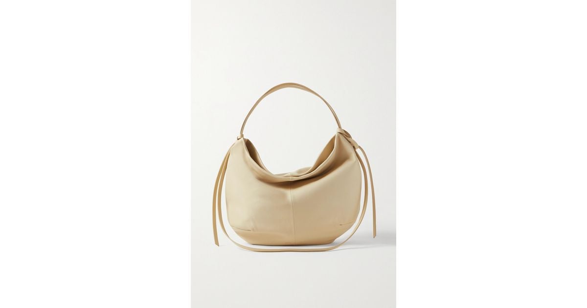 Oroton Brodie Oversized Leather Shoulder Bag in Natural Lyst Australia
