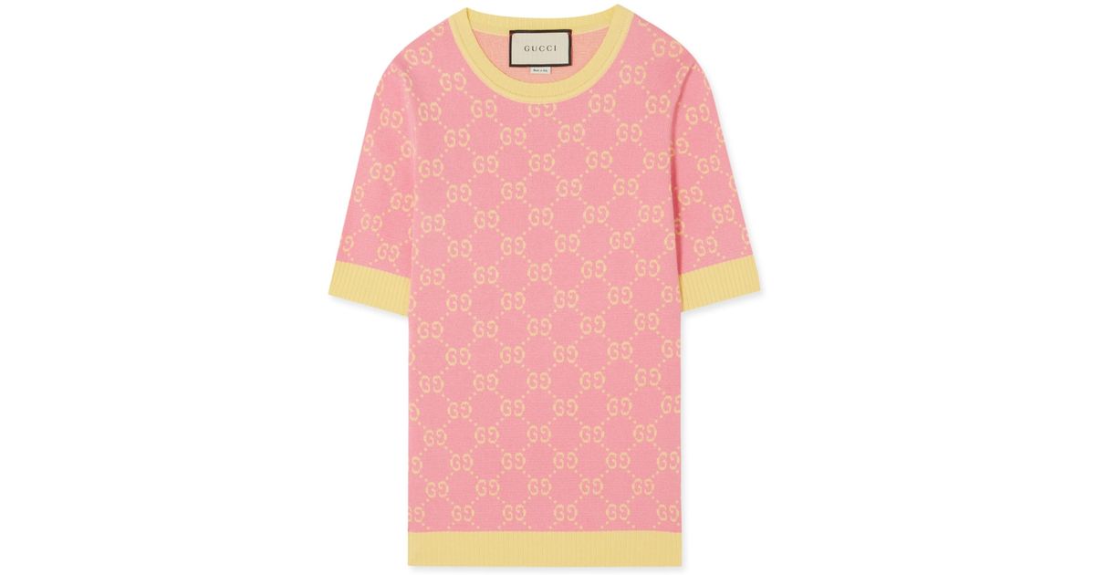 pink and yellow gucci sweater