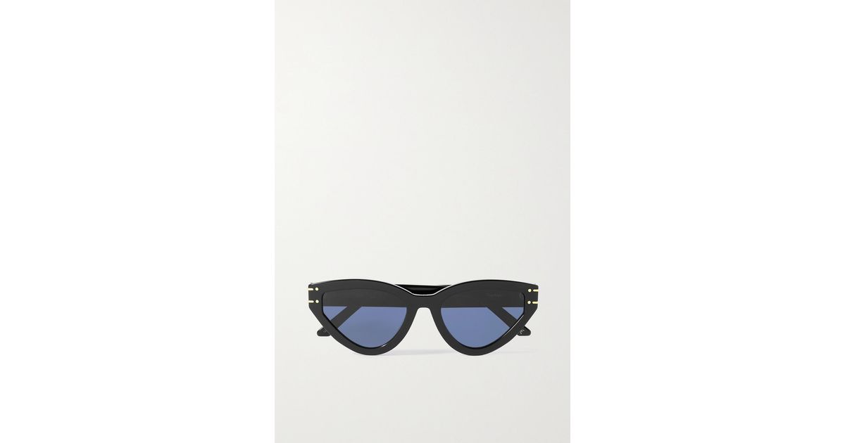 Dior Diorsignature B2u Cateye Acetate And Silvertone Sunglasses in Blue Lyst UK