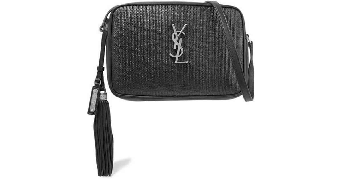 ysl black raffia bag