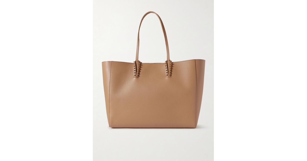 Christian Louboutin Women's Cabata Studded Leather Crossbody Bag Beige