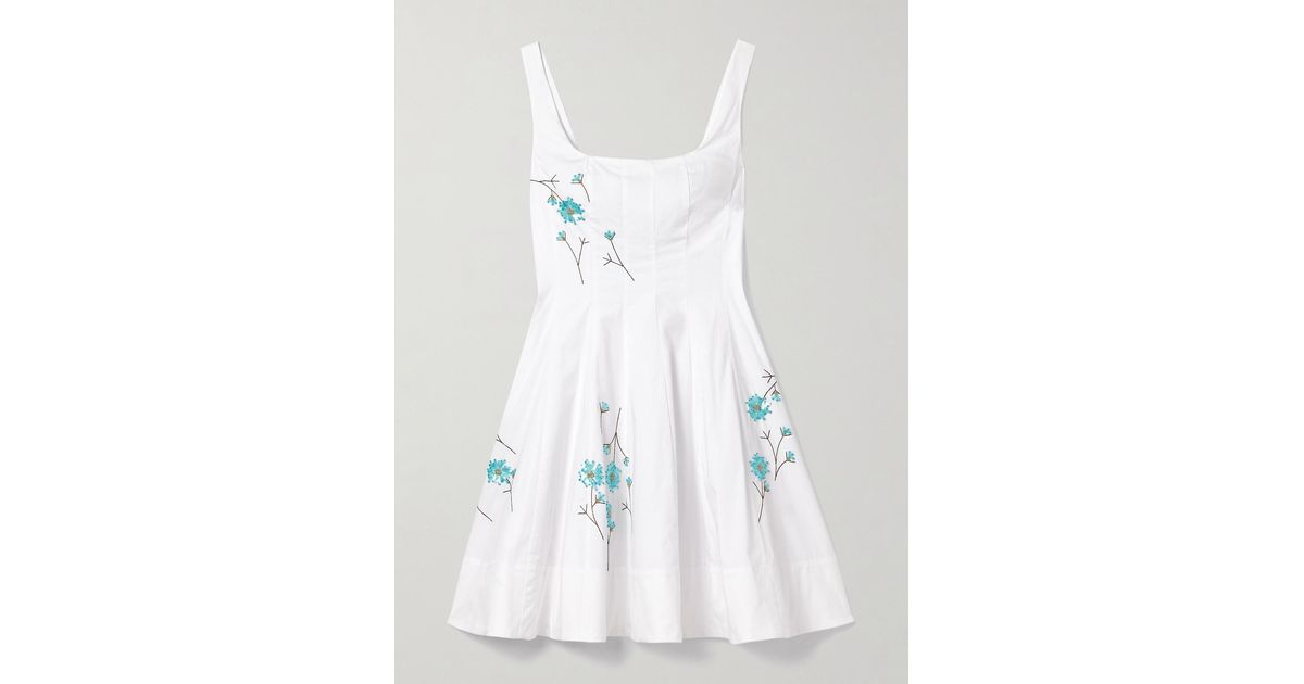 staud pleated mini dress STAUD, Mini Wells Dress in Dandelion White, Size 10